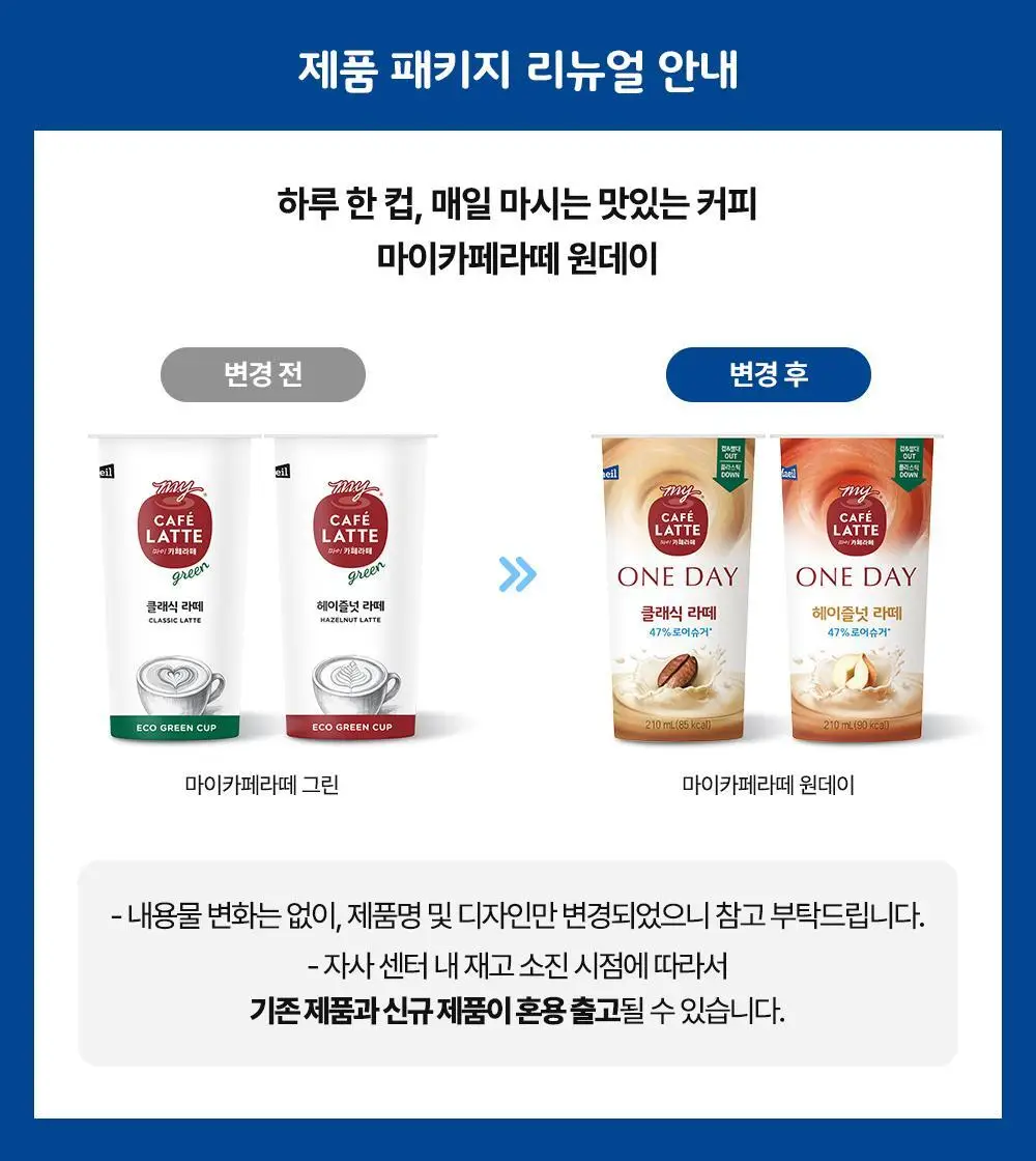 마이카페라떼 원데이 로우슈거 헤이즐넛라떼 210ml 10개 상세페이지 4