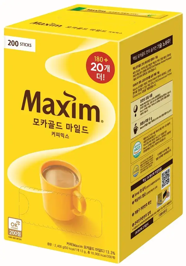 맥심 모카골드 커피믹스 200개입 (180입+20입)