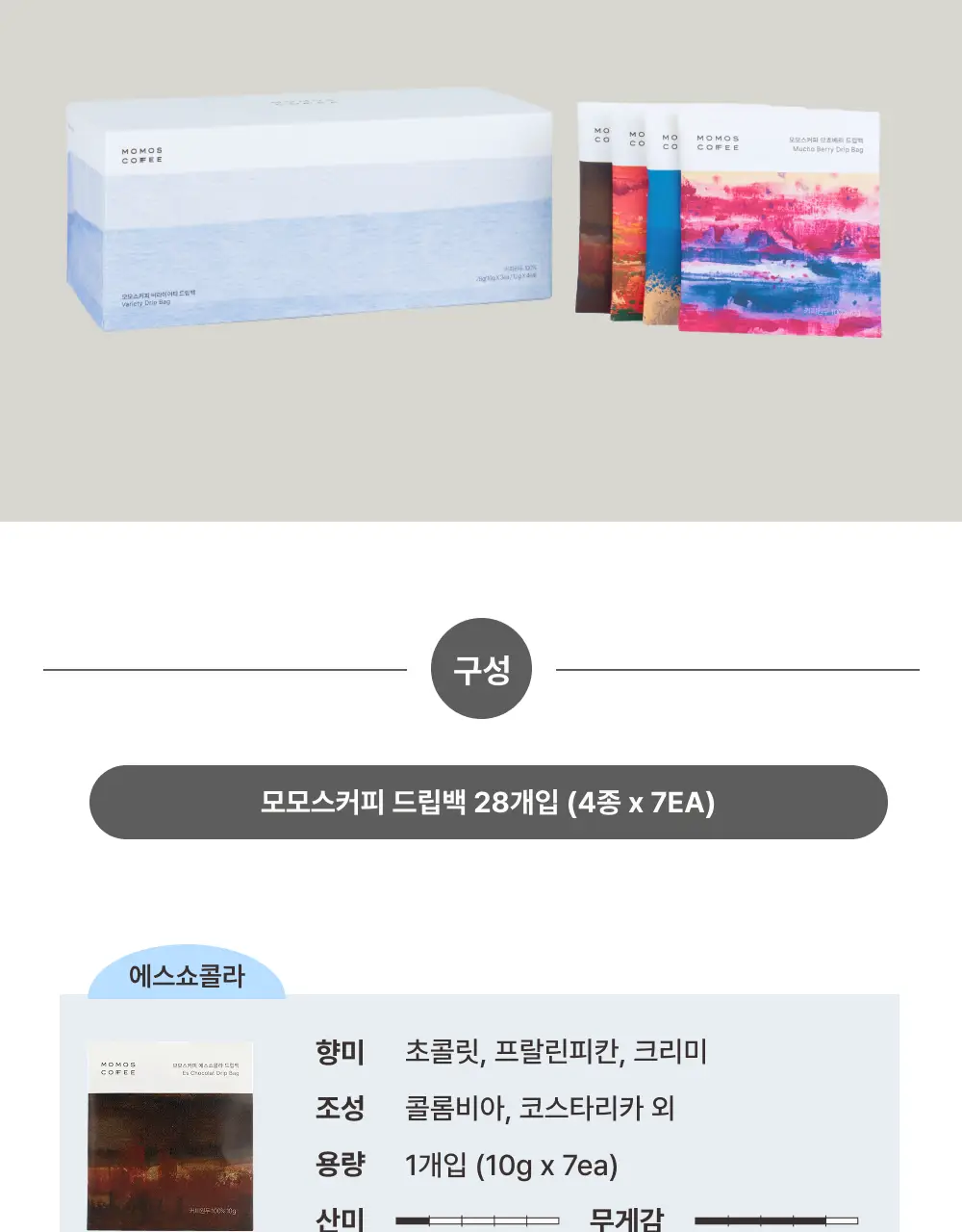 모모스커피 버라이어티 드립백 28개입 상세페이지 5