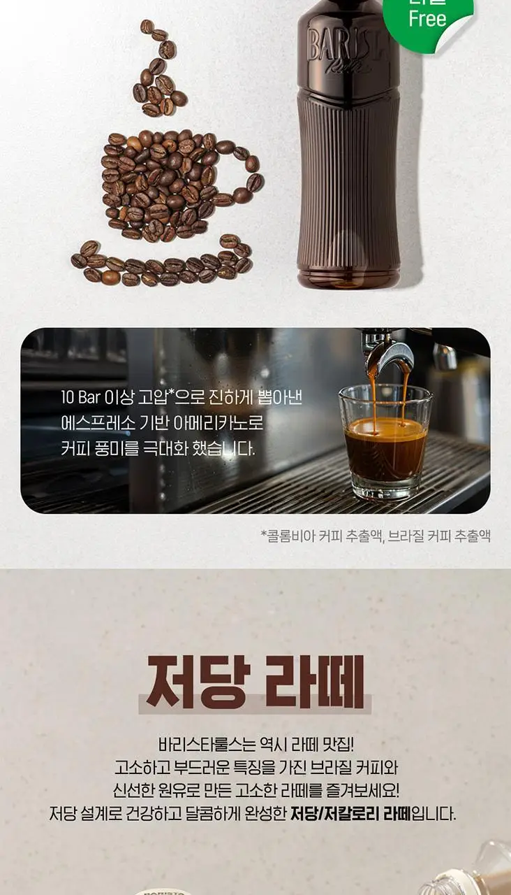 바리스타룰스 원데이 무라벨 350ml * 20개 3종 중 택1 (아메리카노, 디카페인, 저당라떼) 상세페이지 7