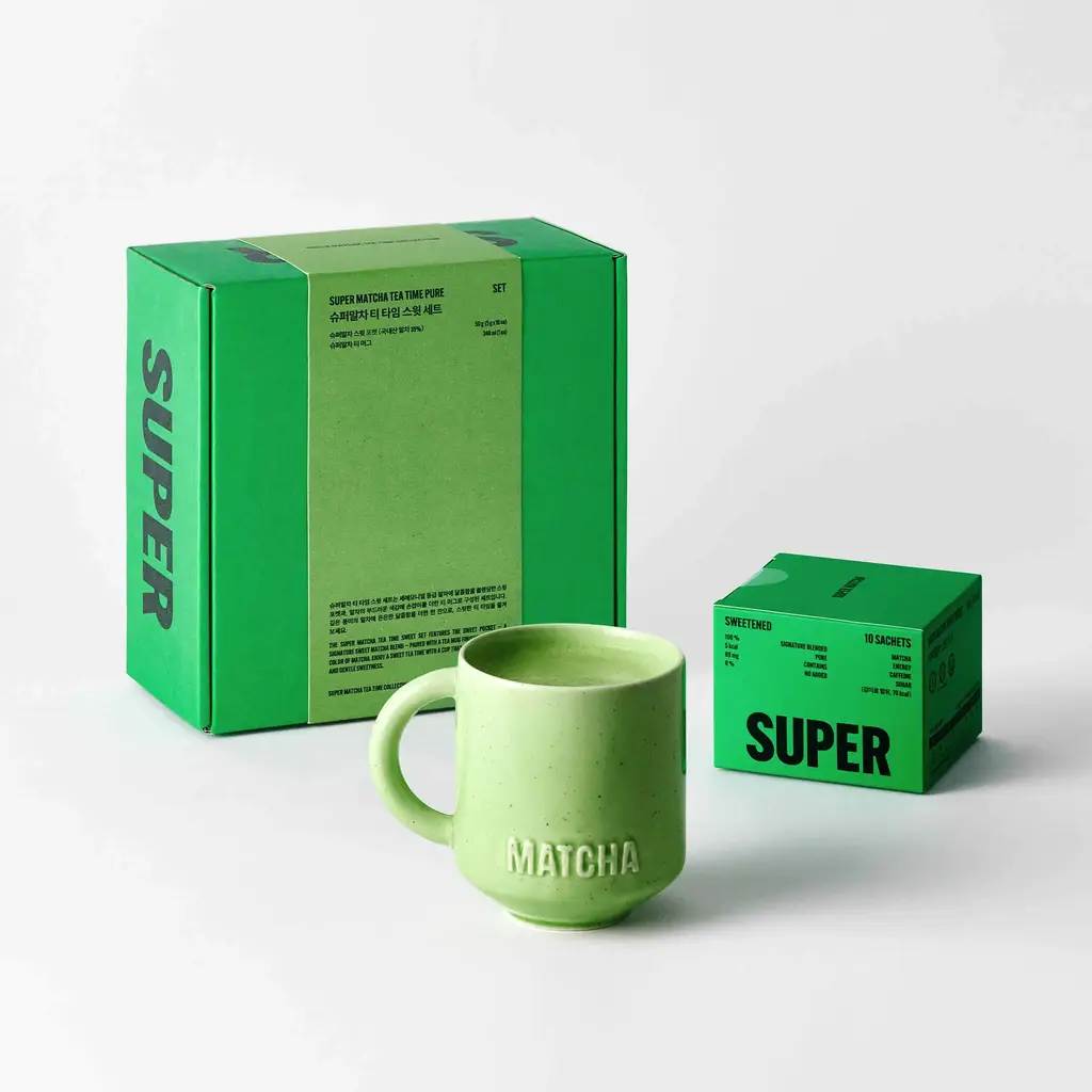 슈퍼말차 티 타임 스윗 세트 (머그 + 스윗포켓 10ea)