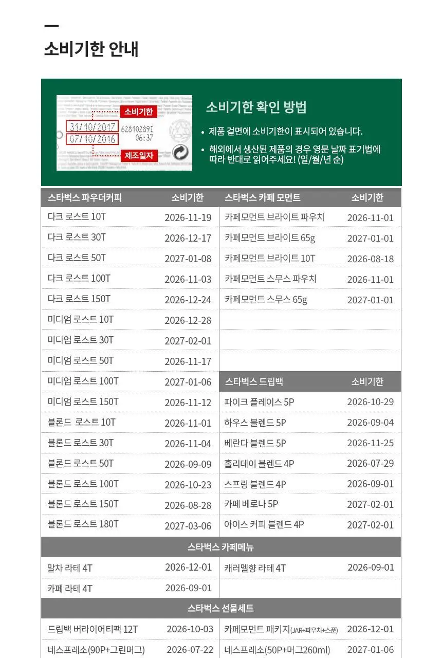 스타벅스 선물세트 드립백 버라이어티팩 12T 상세페이지 4