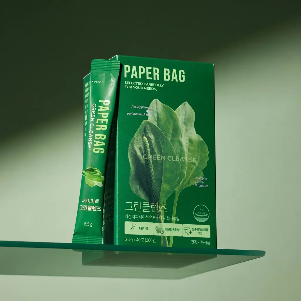 페이퍼백 그린클렌즈 6.5g 40포 (20일분)