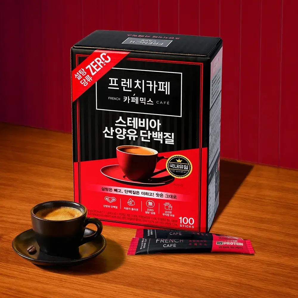 프렌치카페 스페비아 산양유 단백질 카페믹스 100T