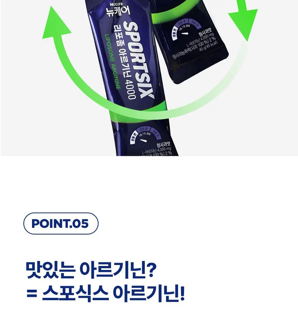 뉴케어 스포식스 리포좀 아르기닌 4000 (40g*10포) /10회분 상세페이지 17