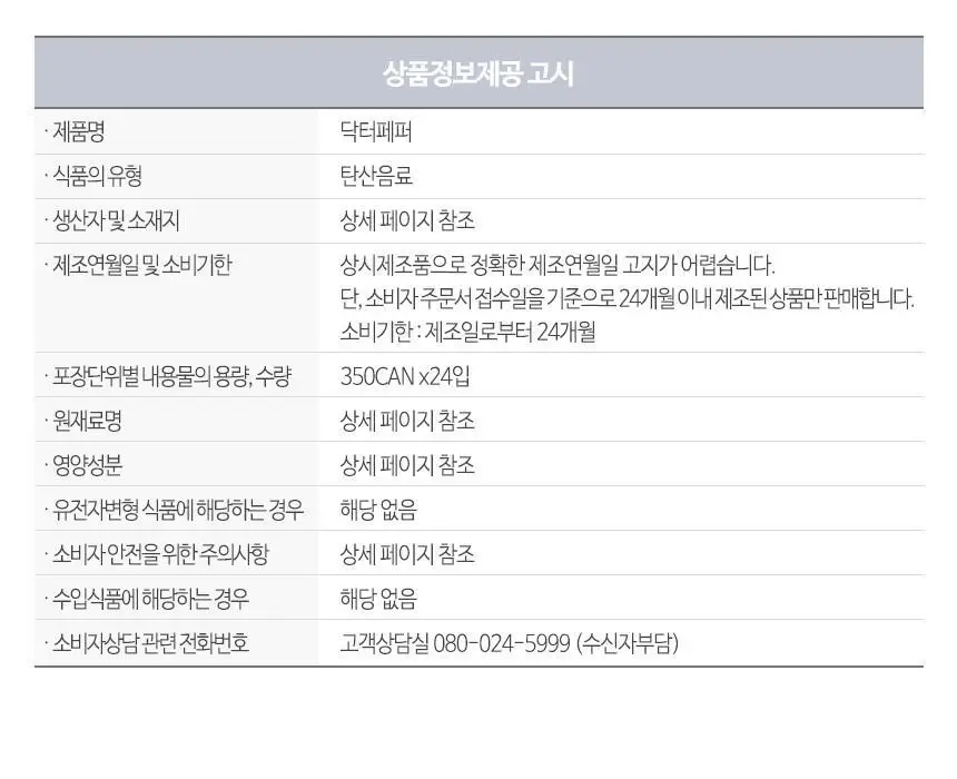 닥터페퍼 350ml 24캔 상세페이지 7