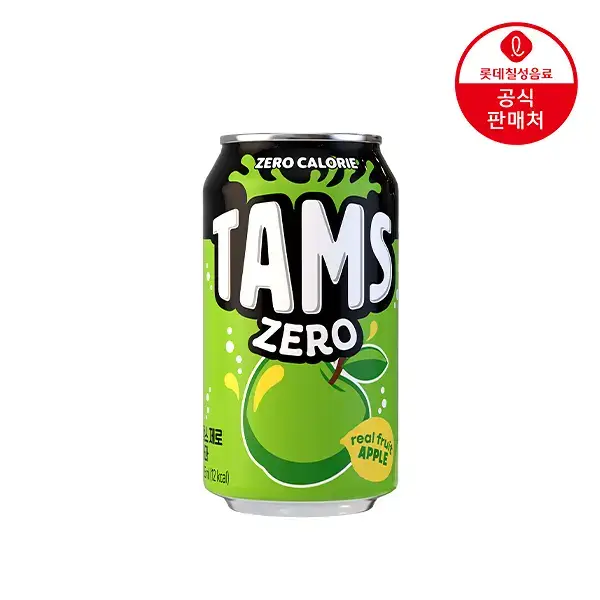 롯데칠성 탐스제로 사과 355ml 24캔