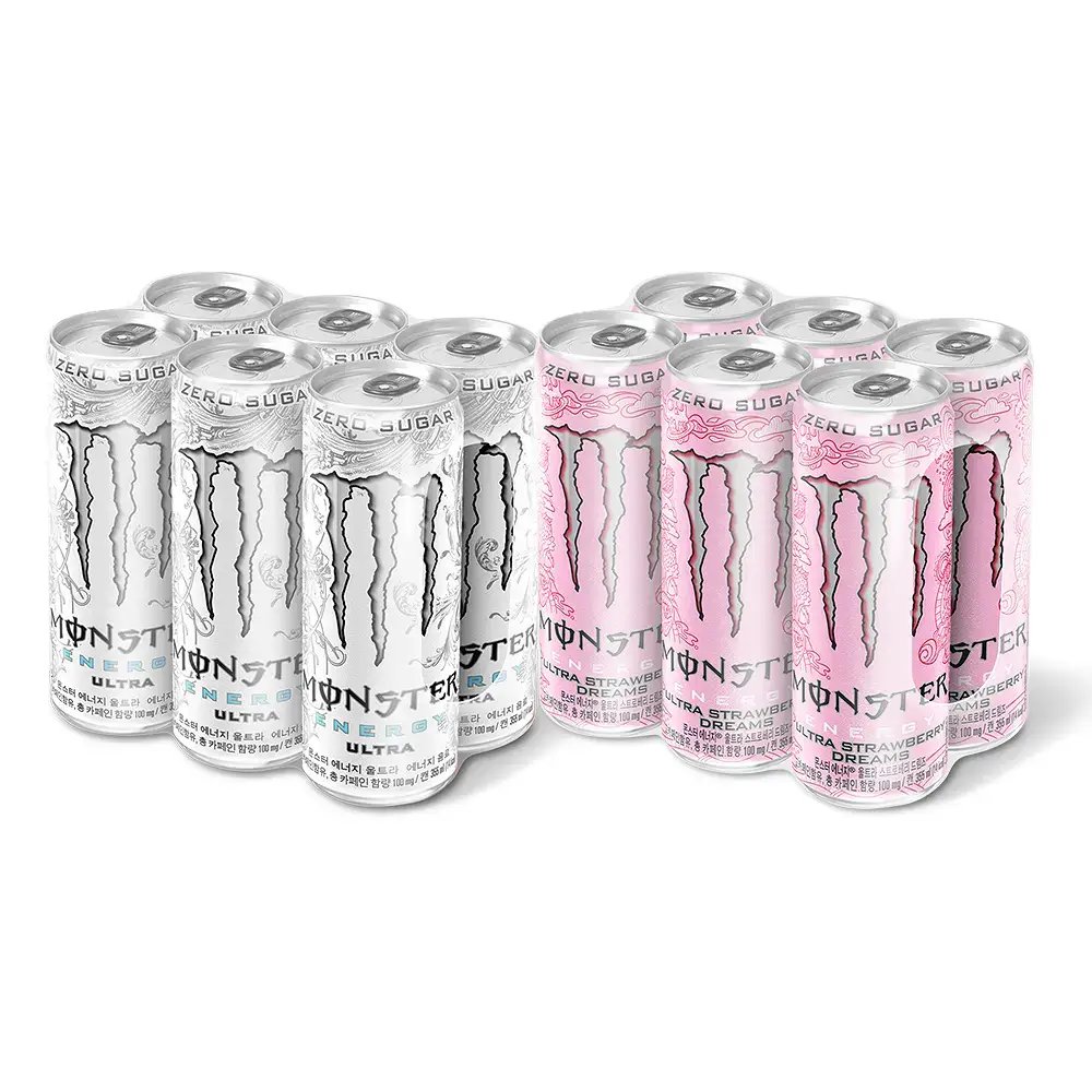 몬스터에너지 울트라 355ml 6입 + 스트로베리 355ml 6입 (2X6)