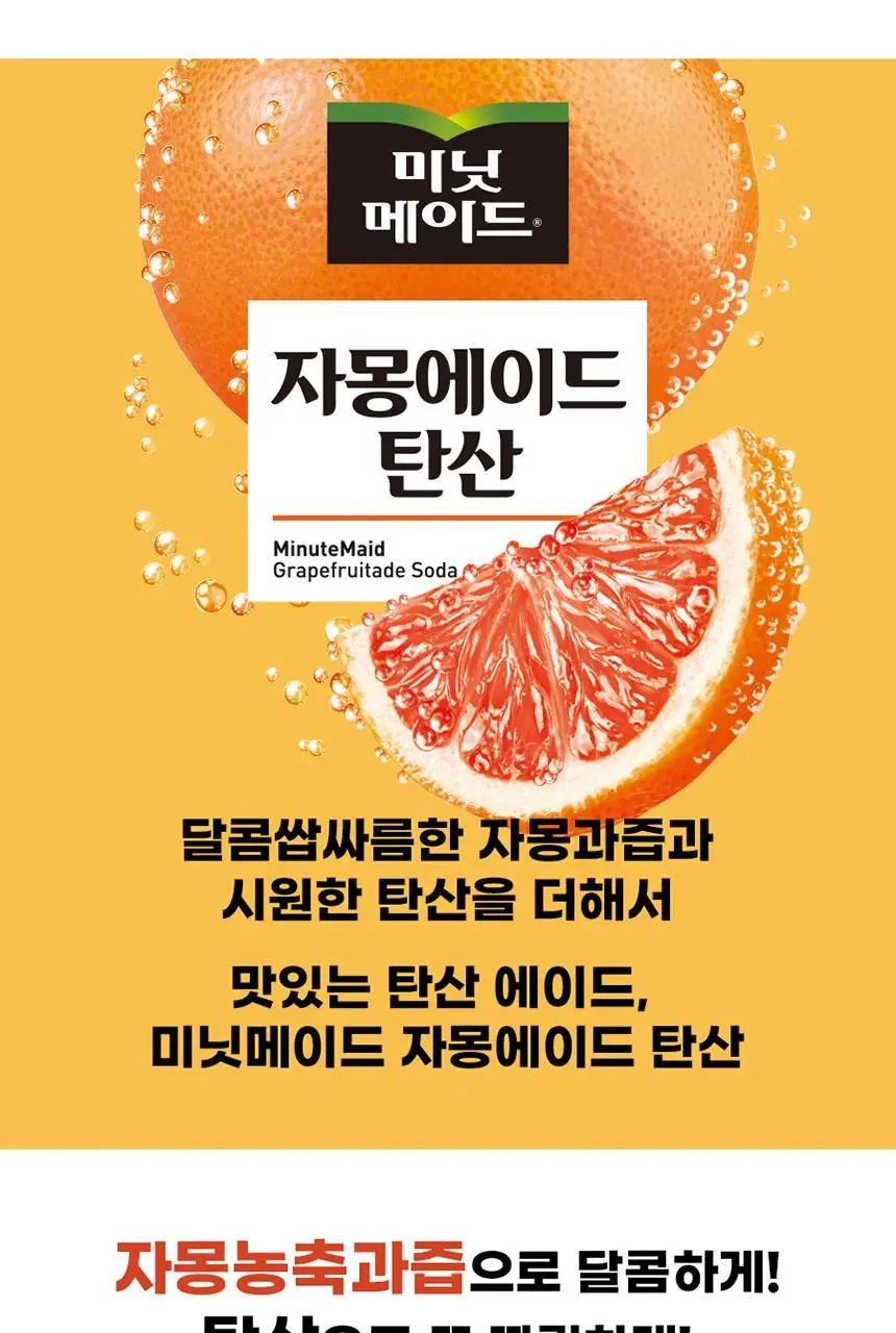 미닛 자몽에이드 탄산 350PET 24입 상세페이지 4