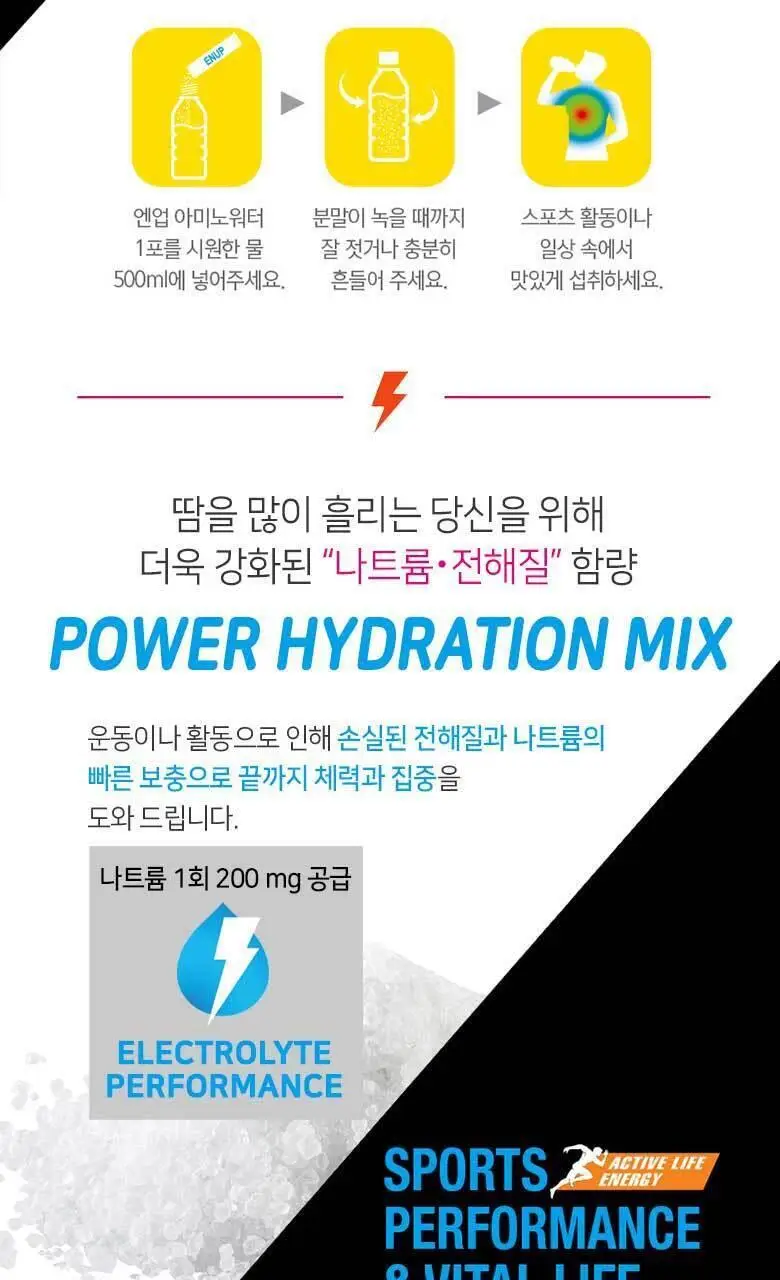 엔업 아미노워터 일렉프로 10포 상세페이지 3
