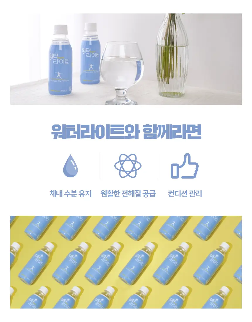 워터라이트 마시는 포도당 마시는 수액 전해질 음료 230ml 12개입(1박스) 상세페이지 13