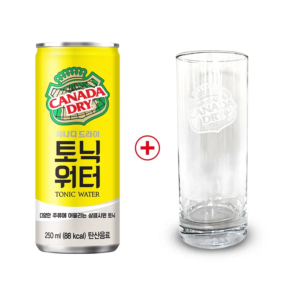 캐나다드라이 토닉워터 250ml 30캔 + 하이볼 잔