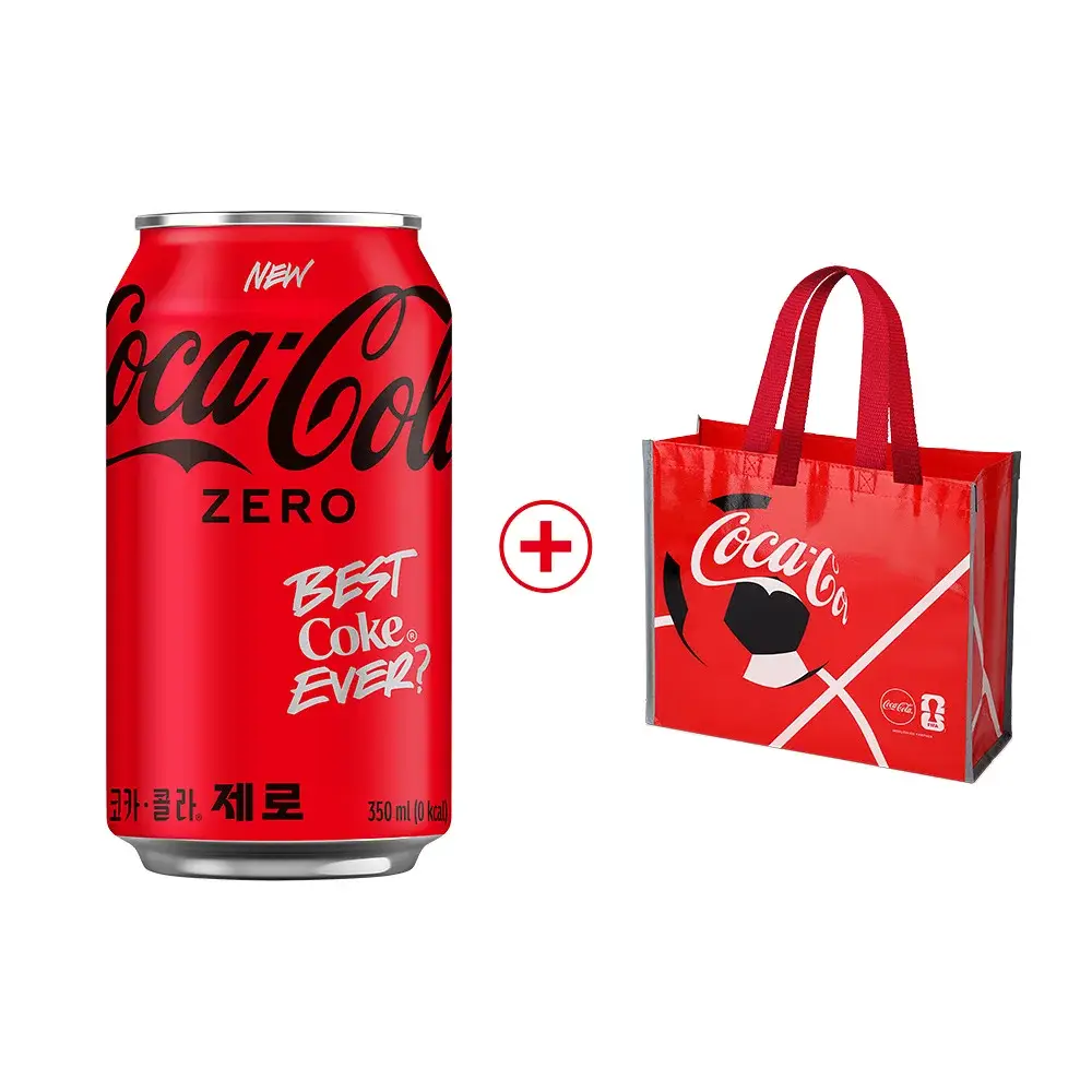 코크제로 캔 350ml 24캔 + 월드컵타포린백