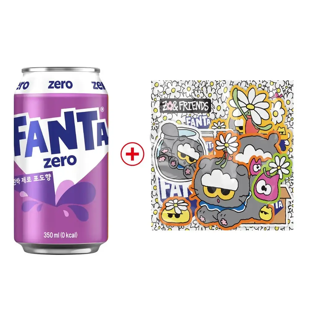 환타 제로 포도 350ml 24입 + 조앤프렌즈 스티커A