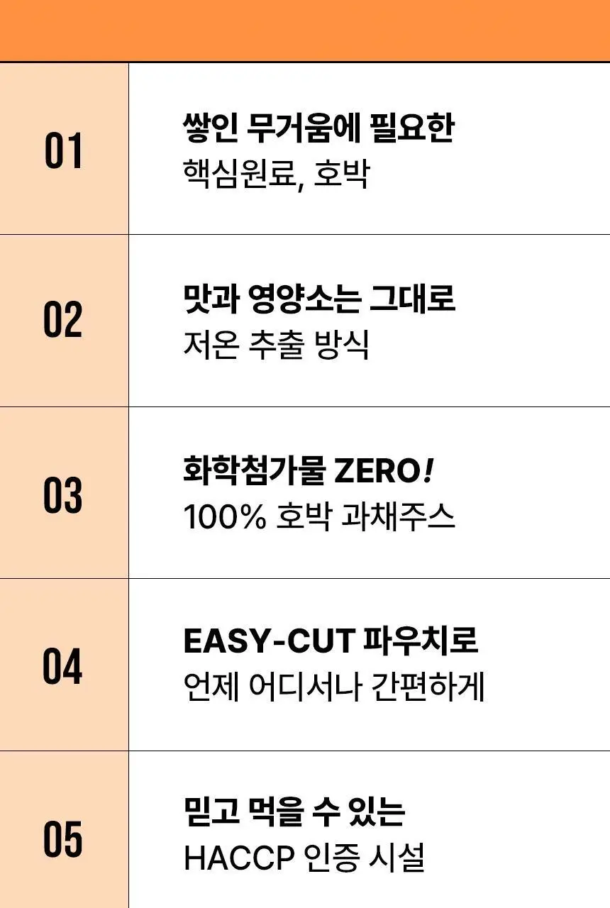 낫띵베럴 드링킷 유기농 100ml 3종 택1 (호박즙 /사과양배추즙/마시는샐러드) 상세페이지 13
