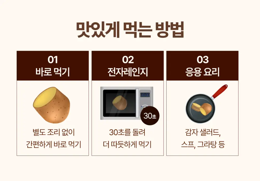 엘로아시스 바로먹는 찐감자 120g 10개 상세페이지 4