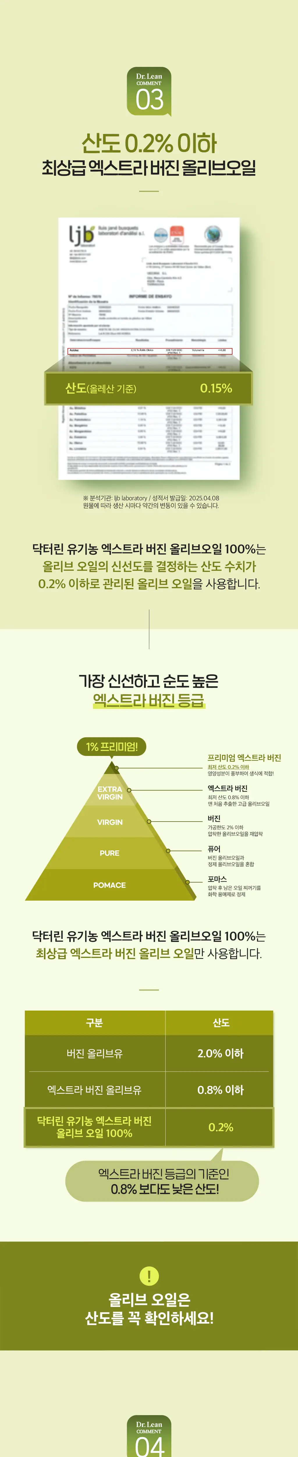 닥터린 유기농 엑스트라버진 올리브오일 100% 14포 상세페이지 2