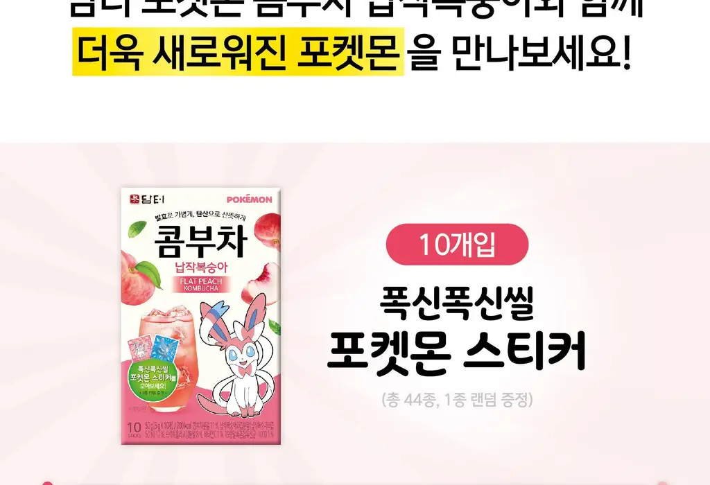 담터 포켓몬 콤부차 10T 5종 중 택1 상세페이지 6
