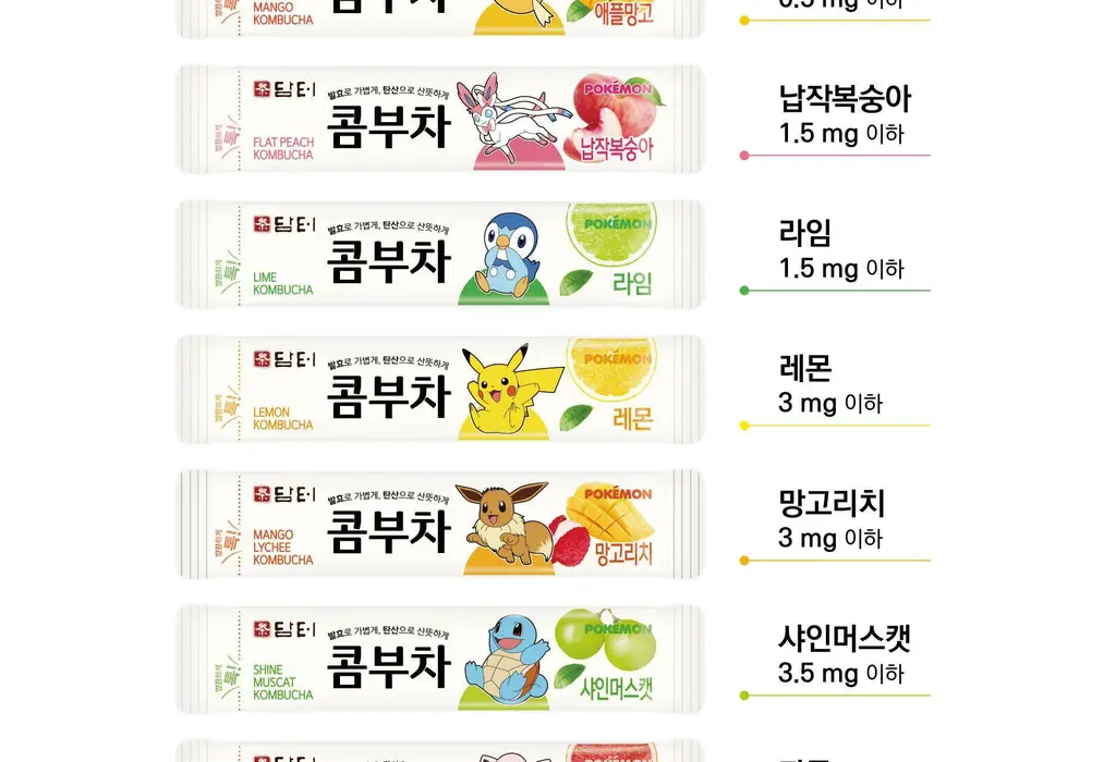 담터 포켓몬 콤부차 10T 5종 중 택1 상세페이지 162