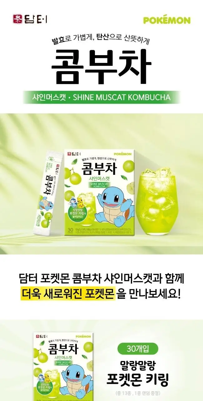 담터 포켓몬 콤부차 30T 4종 중 택1 상세페이지 12