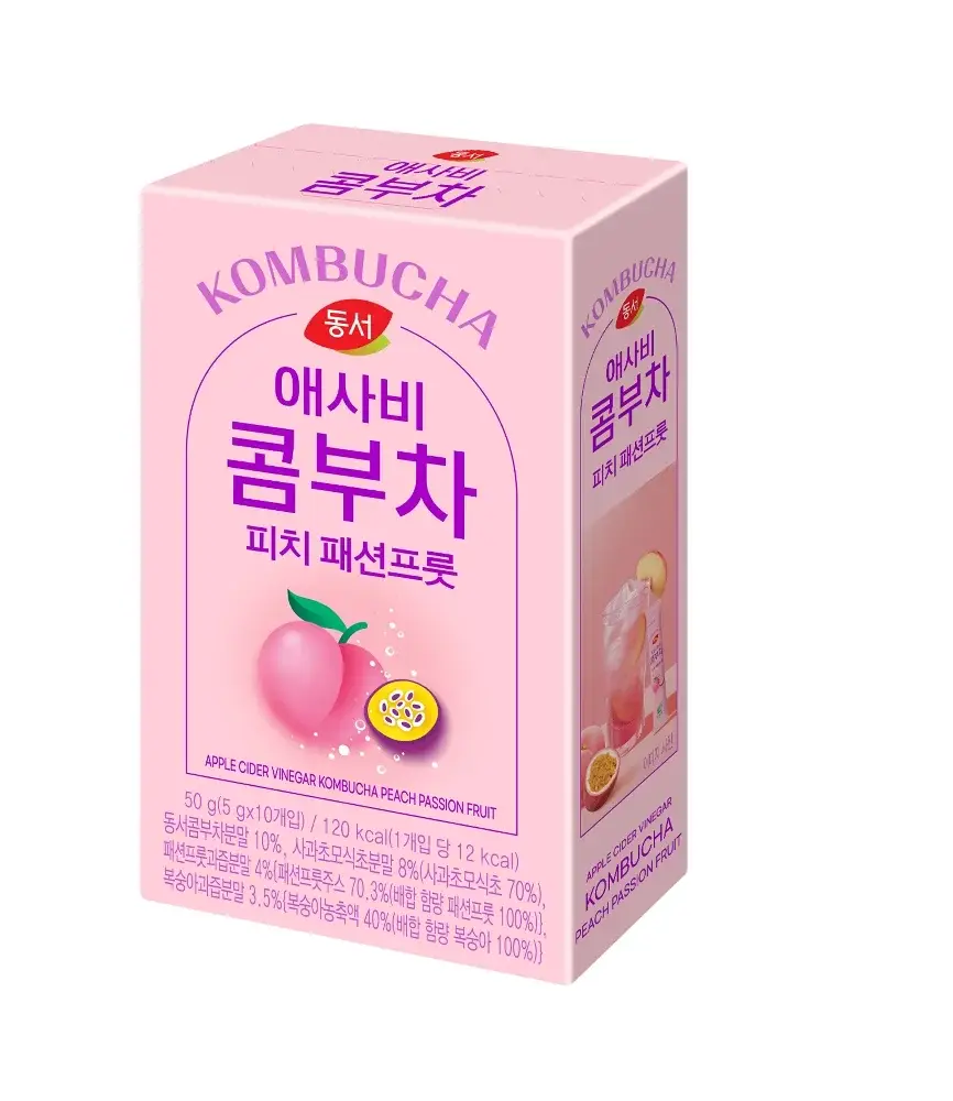 동서 애사비 콤부차 피치패션프룻 50g(10개)