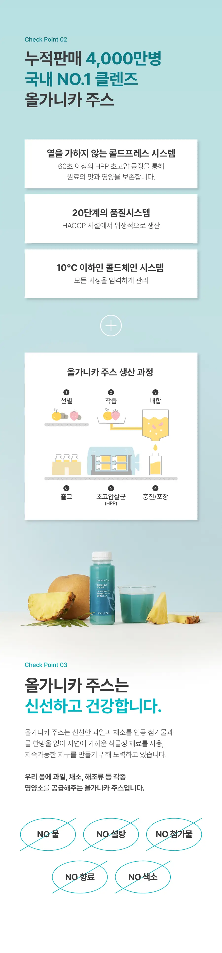 올가니카 저스트주스 클렌즈 프로그램 헬시+ 3days 190ml 21병 상세페이지 3
