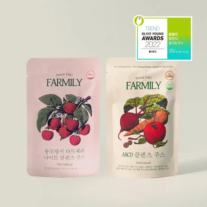 팜밀리 ABCD 클렌즈 주스/타트체리 클렌즈 주스 70ml 2종 택1