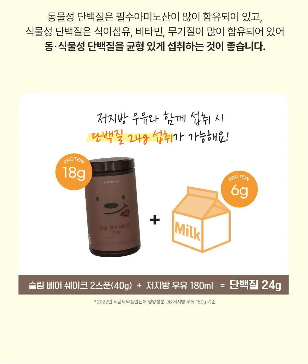 뉴베러 슬림 베어 쉐이크 초코 600g 상세페이지 12