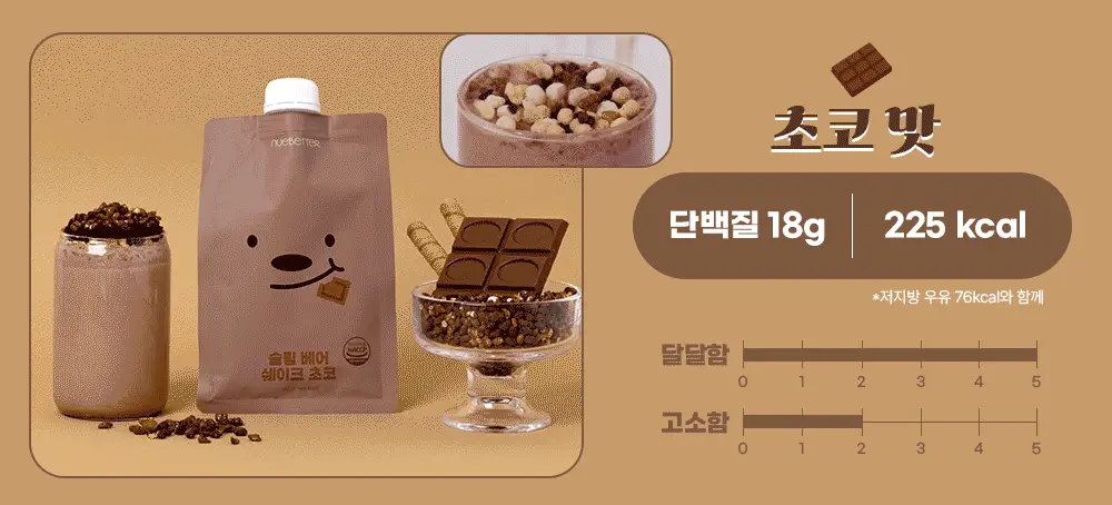 뉴베러 슬림 베어 쉐이크 40g*5 4종 중 택1 상세페이지 5