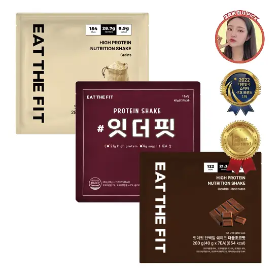 델리스푼 잇더핏 쉐이크 40g 7개 3종 중 택1(더블초코/미숫가루/고구마)