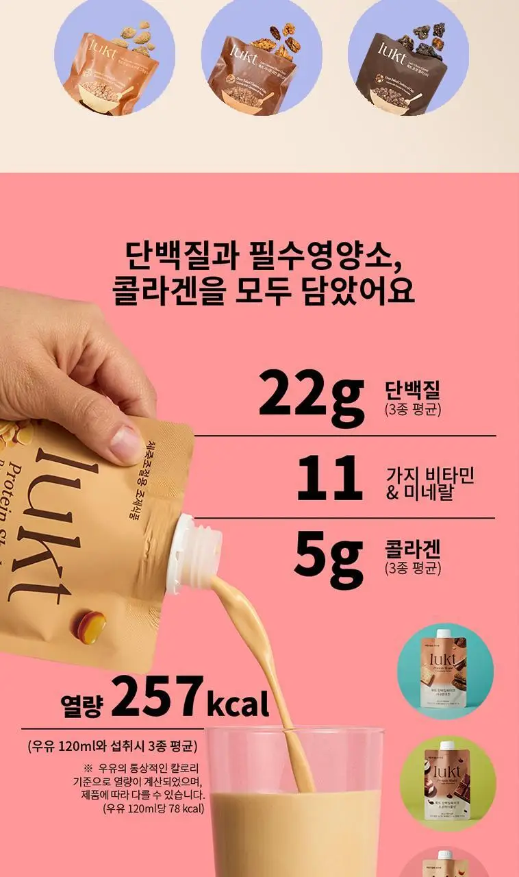 룩트 단백질쉐이크 시나몬피칸 45g 7개입 상세페이지 2