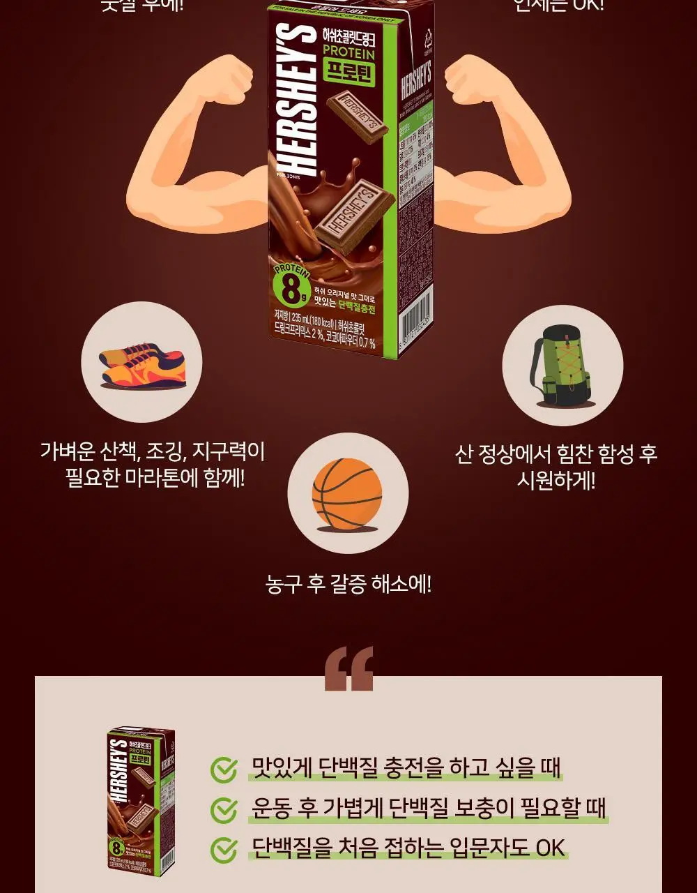 매일유업 허쉬 프로틴 드링크 235ml 24팩 상세페이지 13