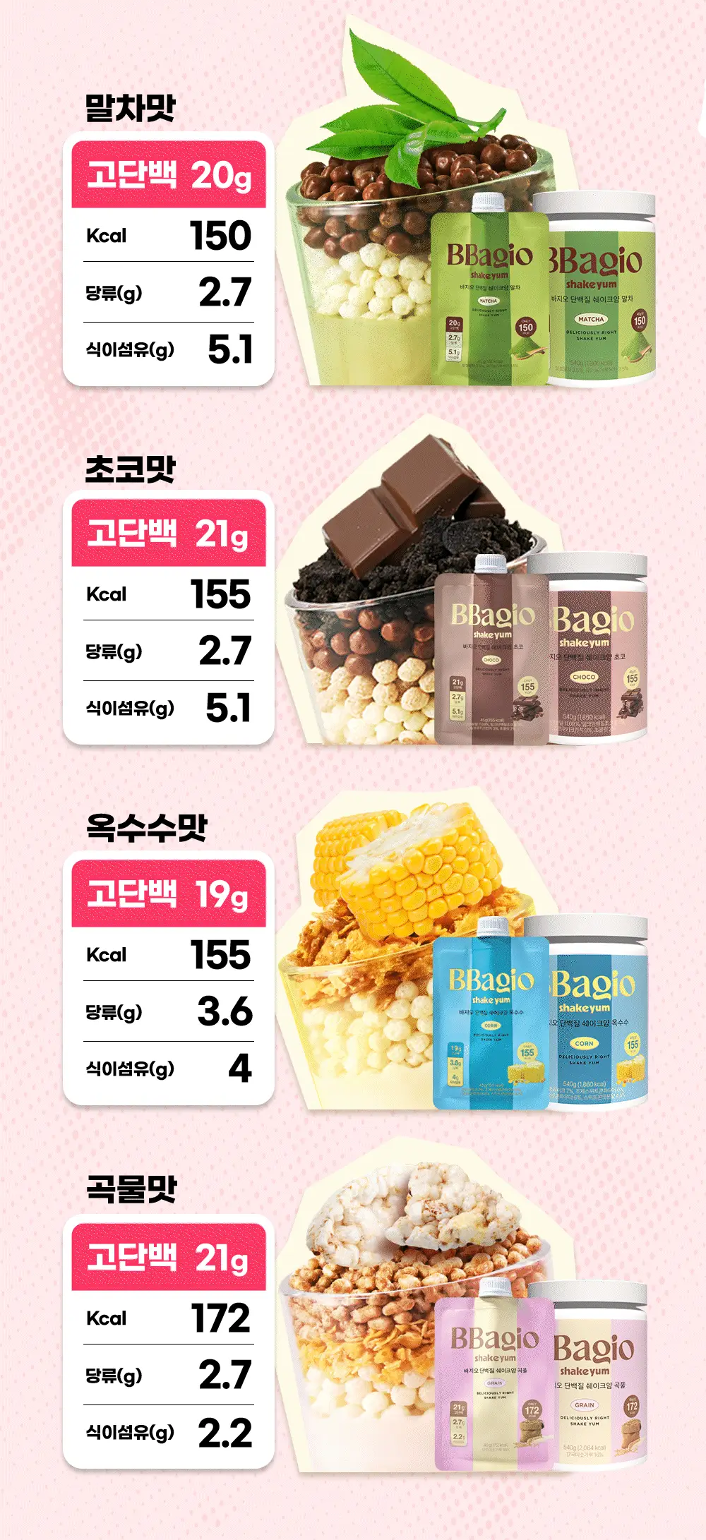 바지오 단백질 쉐이크얌 45g 4종 택1 상세페이지 13