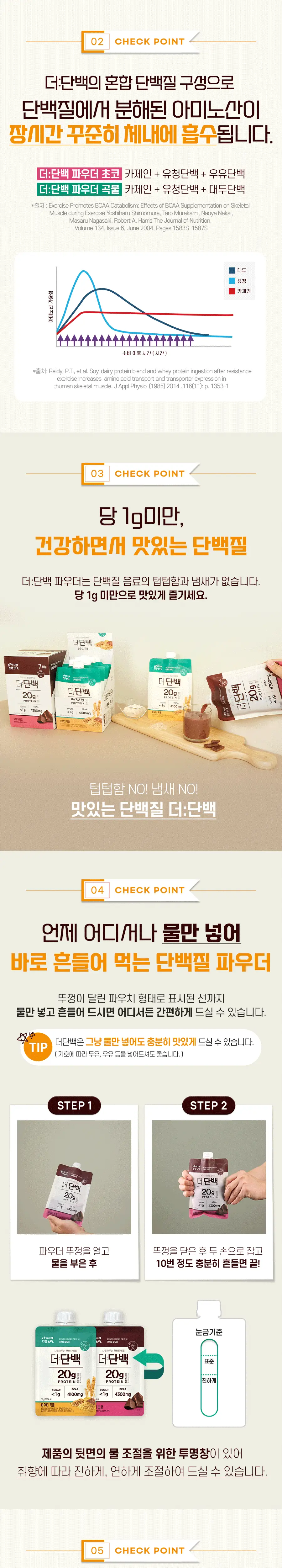 빙그레 더단백 파우치 7개입 2종 택1(곡물, 초코) 상세페이지 2