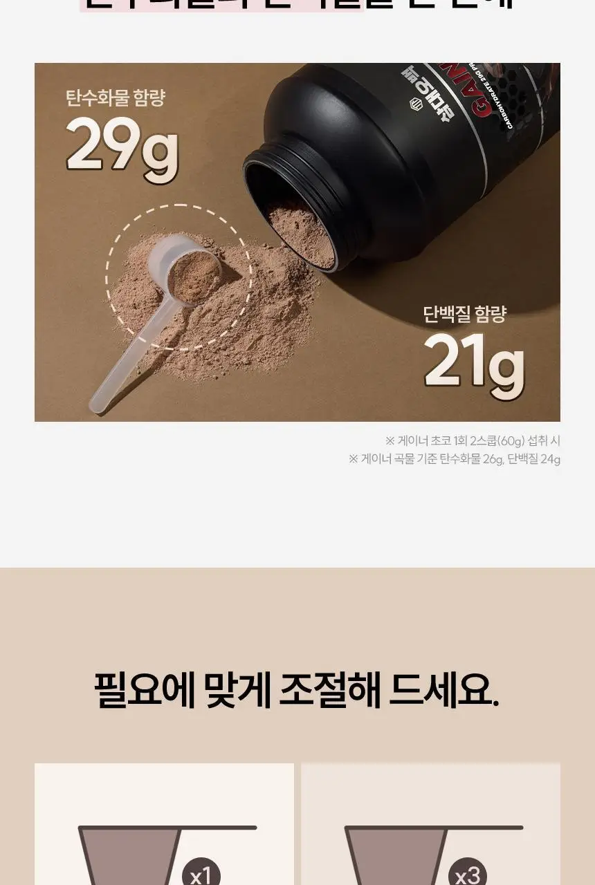 삼대오백 클린 게이너 벌크업용 2kg 곡물맛 상세페이지 3