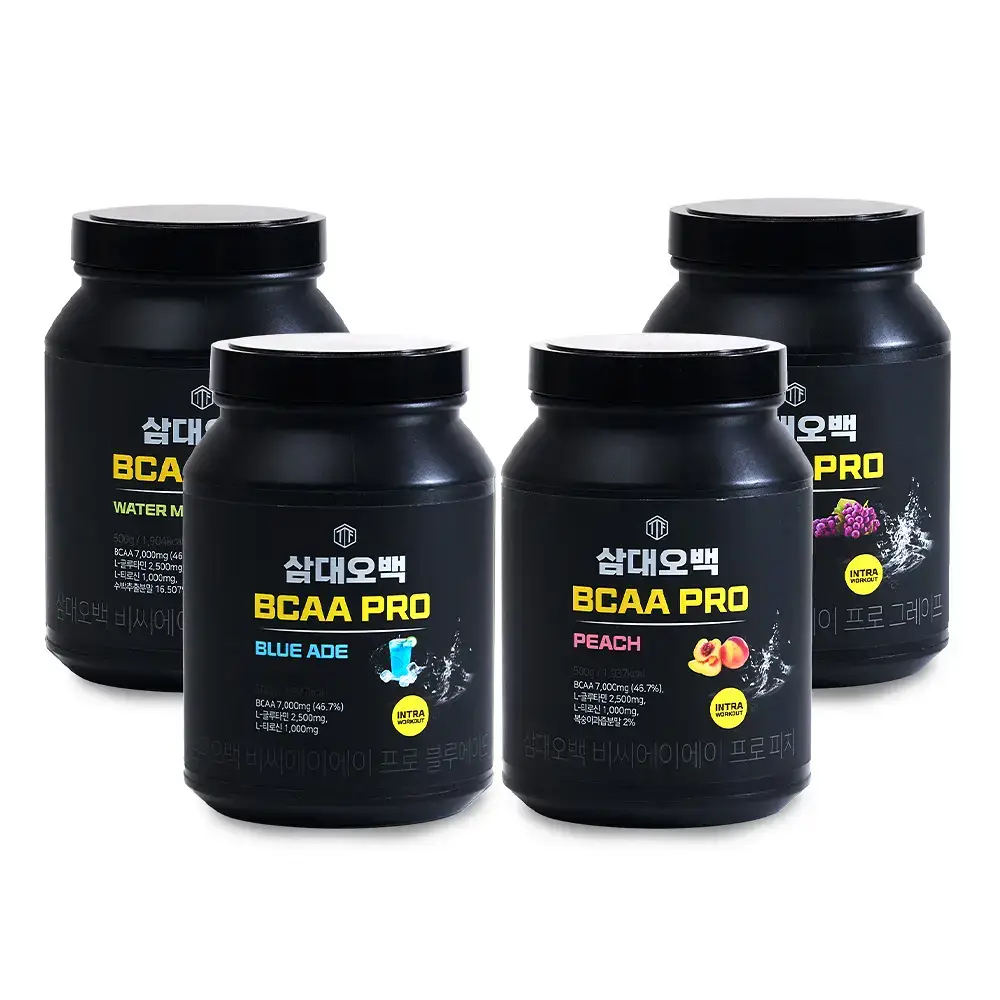 삼대오백 BCAA 프로 500g 4종 택1 (피치/그레이프/블루에이드/워터멜론)