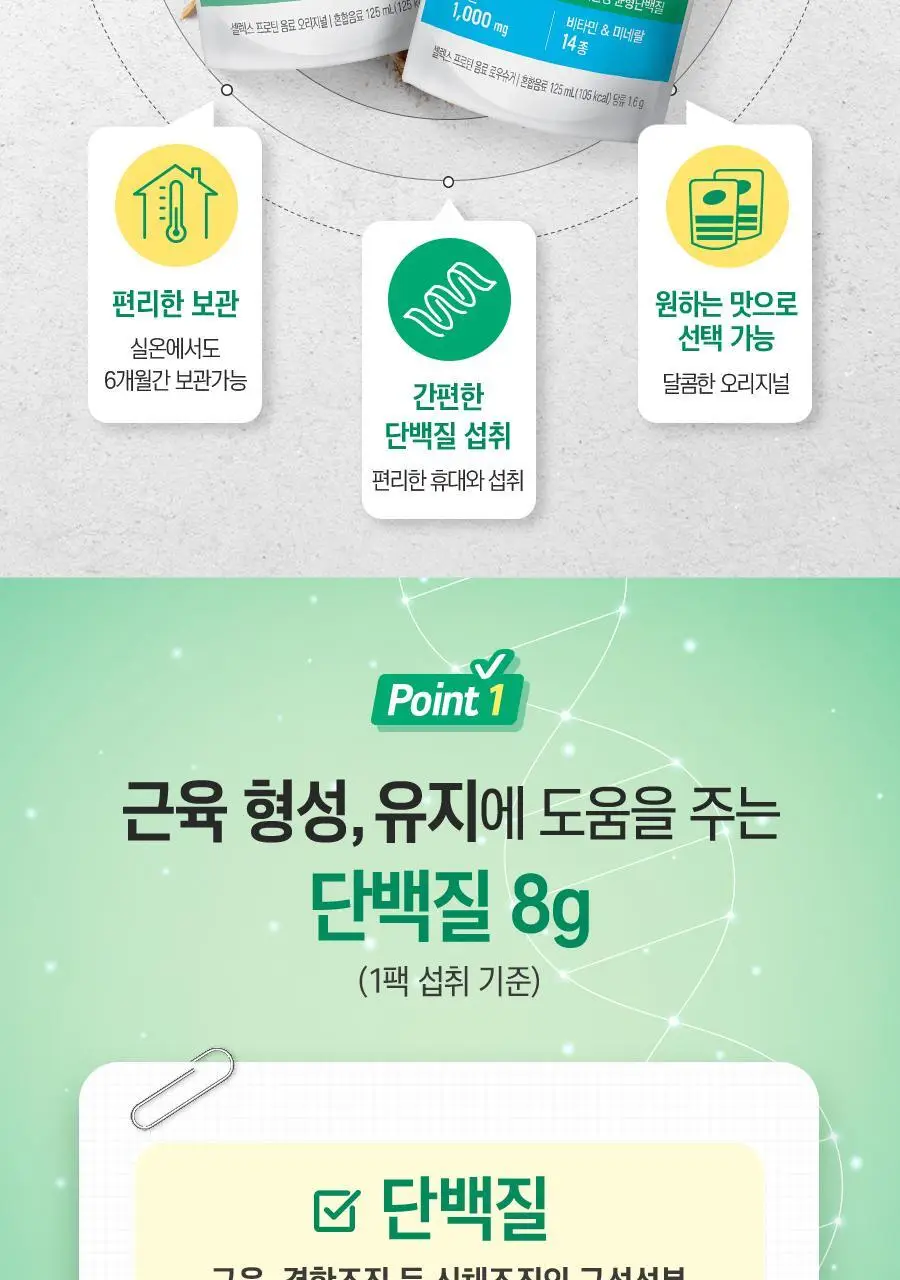 셀렉스 프로틴 음료 파우치 125ml x 12포 (오리지널/로우슈거 택1) 상세페이지 5