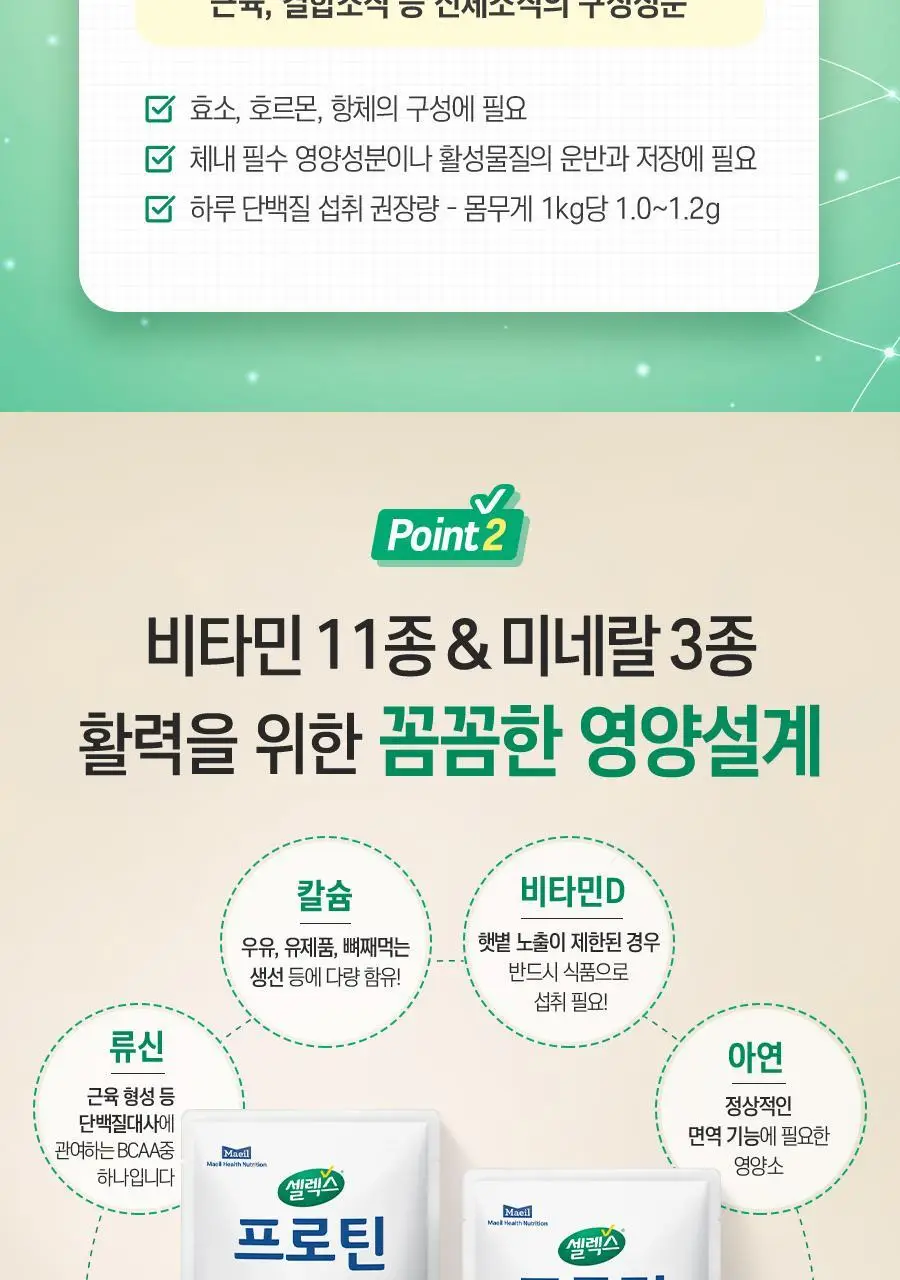 셀렉스 프로틴 음료 파우치 125ml x 12포 (오리지널/로우슈거 택1) 상세페이지 6