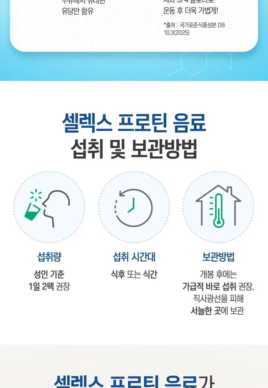 셀렉스 프로틴 음료 125ml 1박스 24팩 (오리지널/로우슈거 택1) 상세페이지 14