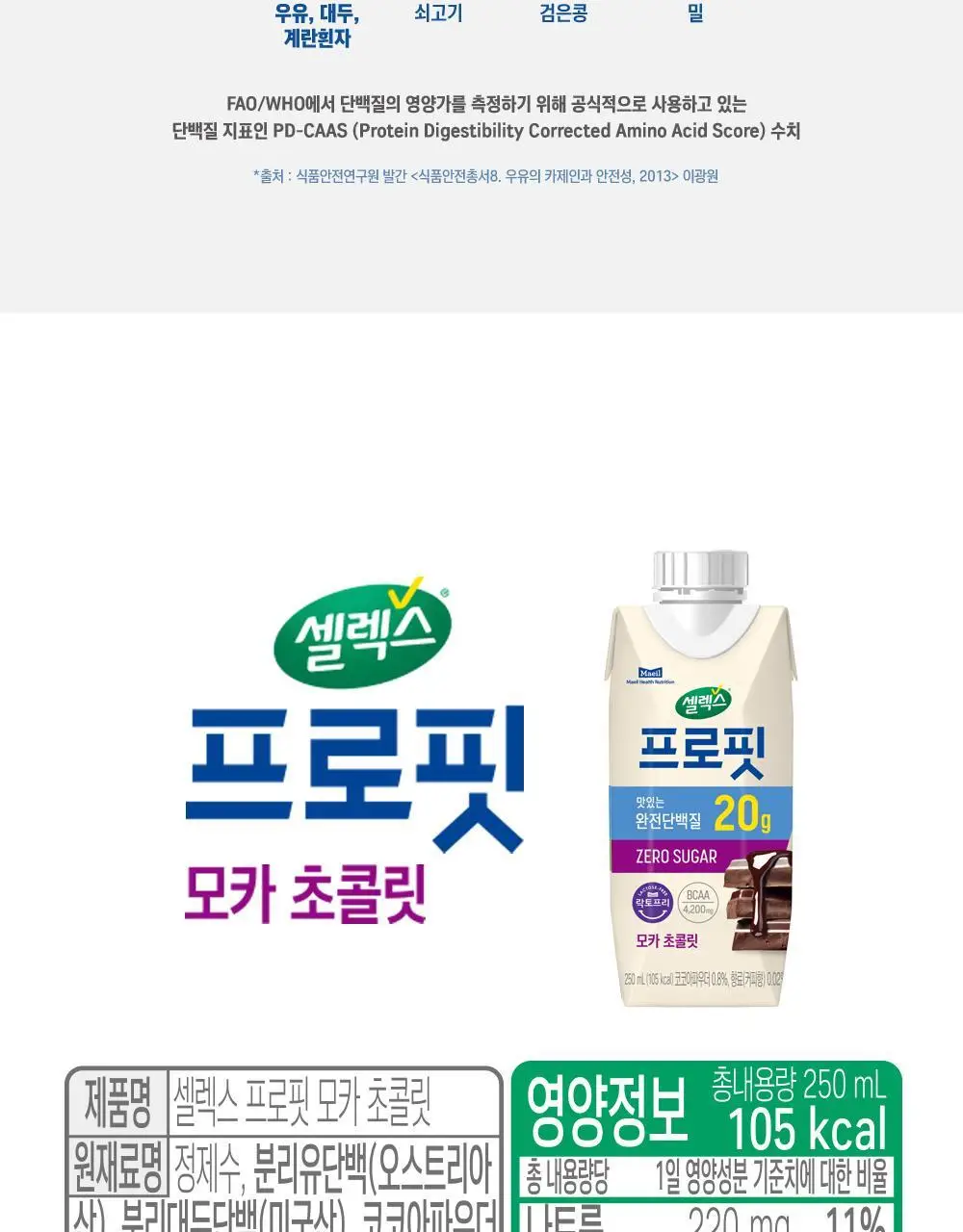 셀렉스 프로핏 4종 택 1 (딸기초코, 바나나, 모카초콜릿, 밀크바닐라) 상세페이지 12
