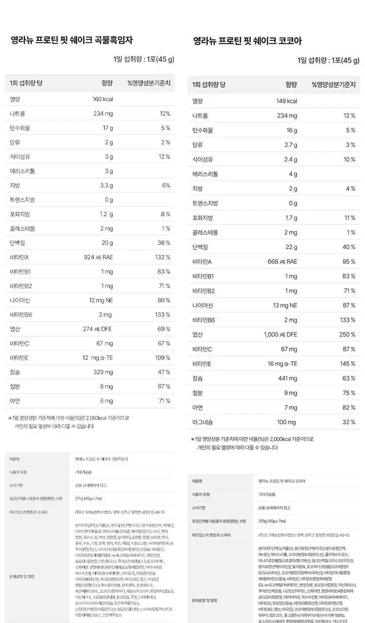 영라뉴 프로틴 핏 쉐이크 6종 택1 상세페이지 38