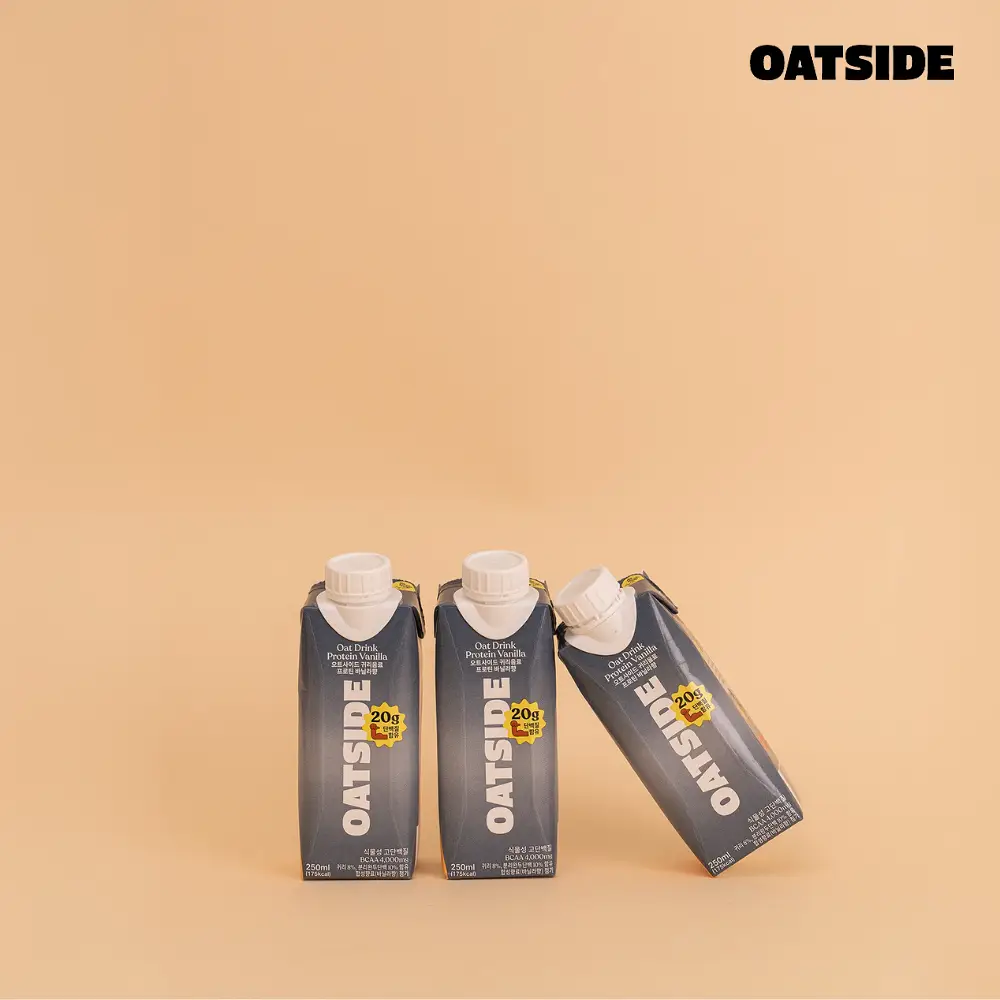 오트사이드 귀리음료 프로틴 바닐라향 250ml 12개