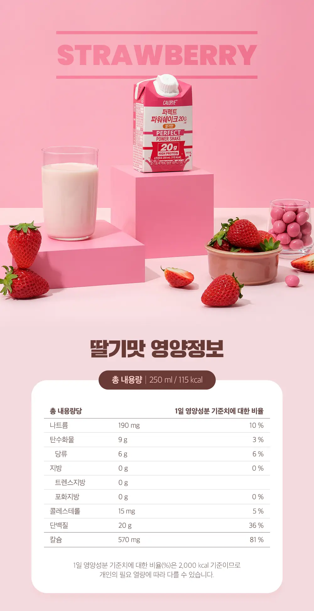 칼로바이 퍼펙트 파워쉐이크 20G (초코맛/딸기맛) 상세페이지 8
