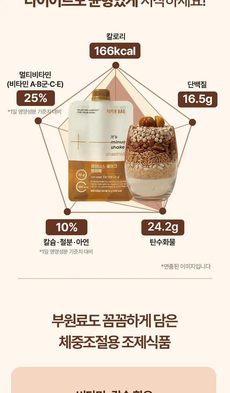 페이퍼백 마이너스 쉐이크 5종 택 1 ( 초코프로틴/까만콩/병아리콩/요거트/밤라떼) 상세페이지 83