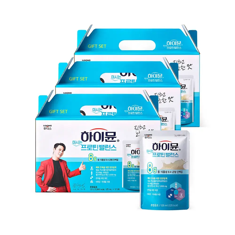 하이뮨 마시는 프로틴 밸런스 125ml 12입 3박스 (36일분)