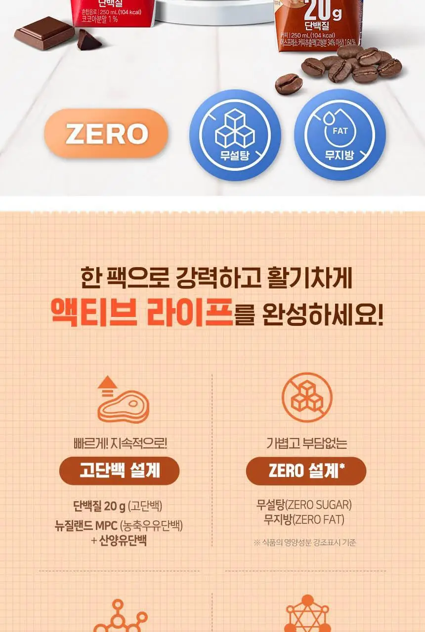 하이뮨 프로틴 밸런스 액티브 ZERO (밀크쉐이크/딥초코/더블샷커피) 250ml*18입 상세페이지 4