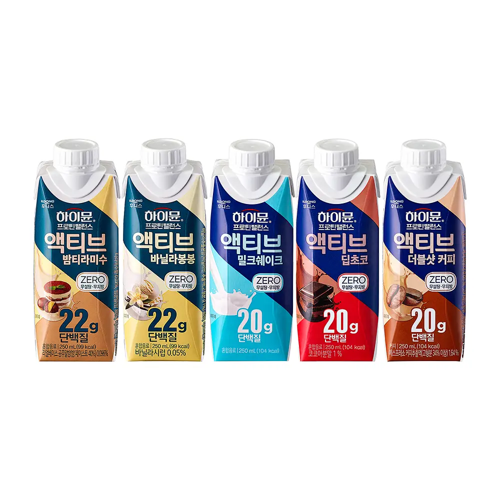 하이뮨 프로틴 밸런스 액티브 ZERO 250ml (밤티라미수/바닐라봉봉/밀크쉐이크/딥초코/더블샷커피)