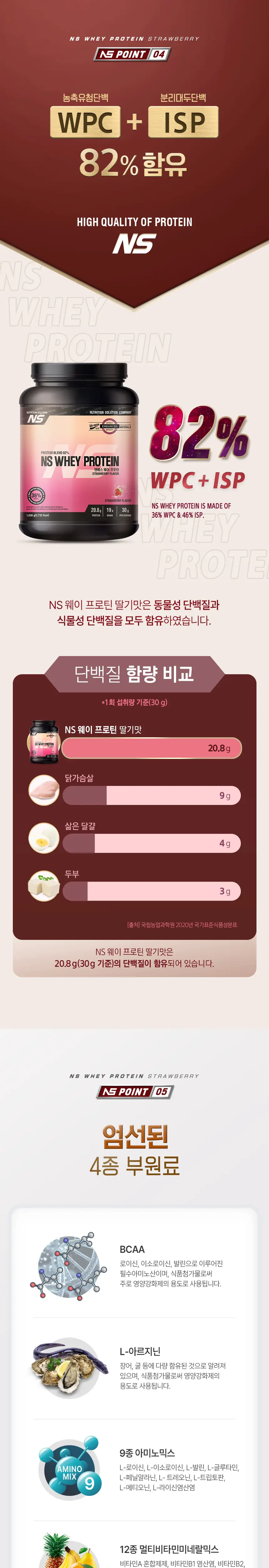 NS프로틴 웨이 프로틴 1kg 딸기맛 상세페이지 3