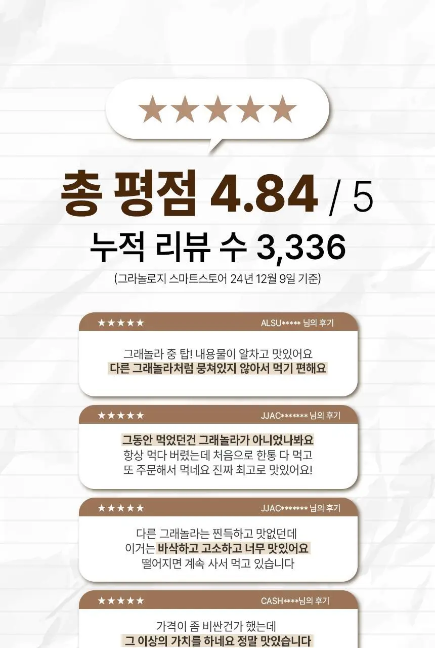 그라놀로지 하루 그래놀라 바 30g x 10개 2종 택 1 (시그니처, 카카오) 상세페이지 7