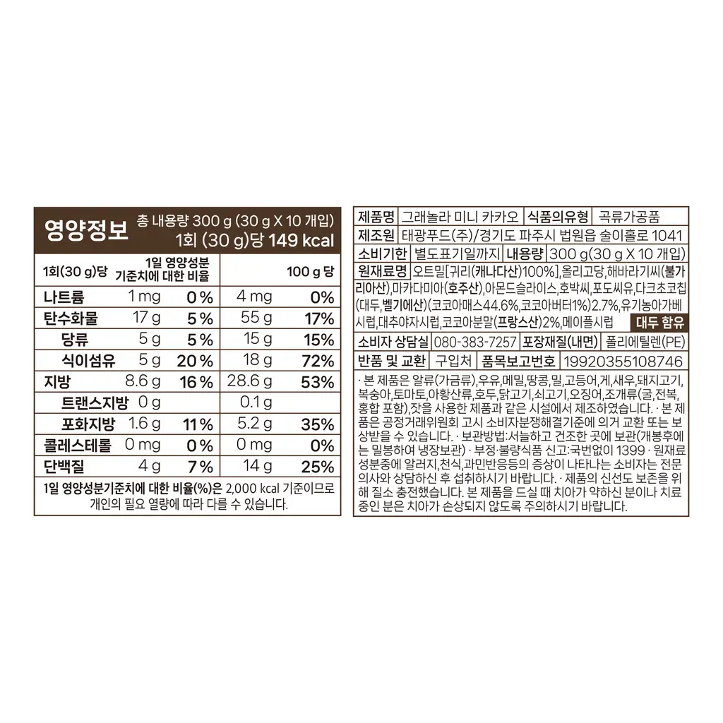 그래놀라하우스 그래놀라 미니 10개입 2종 상세페이지 7